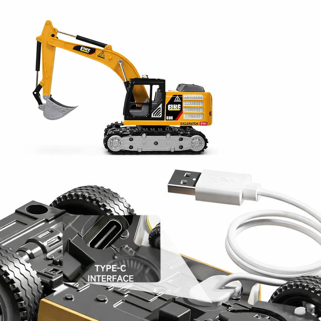 Mini rc metal jcb 1:64
